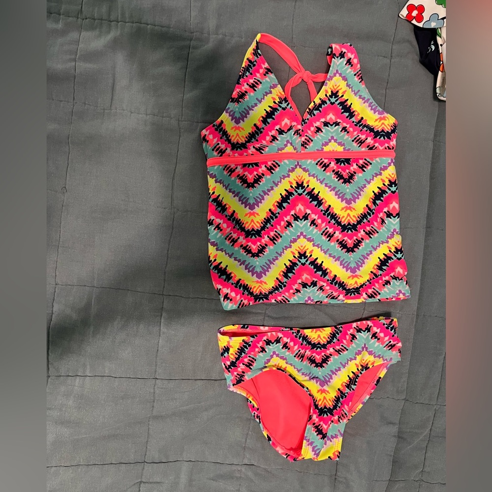 Justice multi-colored bikini size 6 girls